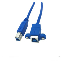 USB 3.0 B Male to B Female with Panel Mount Printer Extension Cable